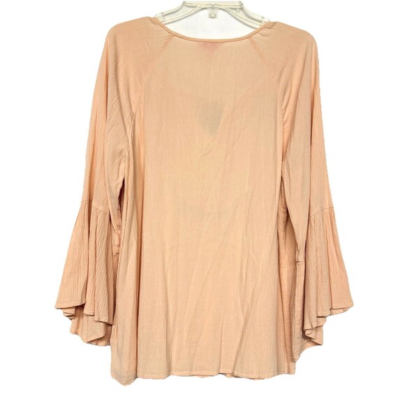 Lilly Pulitzer Gauzy Peach Shandy Resort Tassel Top Size XL Boho Beach Travel - Picture 4 of 6
